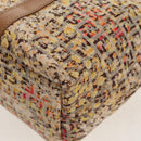 FENDI Zucchino Canvas Tote Bag Yellow Gold Auth 134352V-15