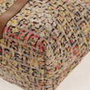 FENDI Zucchino Canvas Tote Bag Yellow Gold Auth 134352V-17