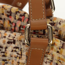 FENDI Zucchino Canvas Tote Bag Yellow Gold Auth 134352V-19