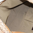 FENDI Zucchino Canvas Tote Bag Yellow Gold Auth 134352V-10