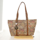 FENDI Zucchino Canvas Tote Bag Yellow Gold Auth 134352V-12