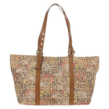 FENDI Zucchino Canvas Tote Bag Yellow Gold Auth 134352V - 0