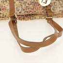 FENDI Zucchino Canvas Tote Bag Yellow Gold Auth 134352V-7