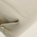 FENDI Hand Bag Leather 2way White Gold Auth 134353AM-17