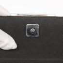 FENDI Chain Shoulder Bag Leather Silver Auth 134354V-8