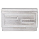 FENDI Chain Shoulder Bag Leather Silver Auth 134354V-13