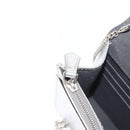 FENDI Chain Shoulder Bag Leather Silver Auth 134354V-23
