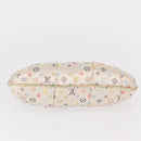 LOUIS VUITTON Multicolor Satin Omoniere Pouch White M92060 LV Auth 134363AV-5