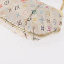 LOUIS VUITTON Multicolor Satin Omoniere Pouch White M92060 LV Auth 134363AV-16