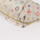 LOUIS VUITTON Multicolor Satin Omoniere Pouch White M92060 LV Auth 134363AV-18