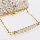 LOUIS VUITTON Multicolor Satin Omoniere Pouch White M92060 LV Auth 134363AV-7