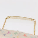 LOUIS VUITTON Multicolor Satin Omoniere Pouch White M92060 LV Auth 134363AV-14