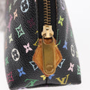 LOUIS VUITTON Multicolor Pochette Cosmetic Pouch Black M47355 LV Auth 134365V-17