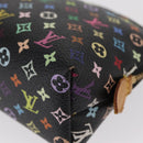 LOUIS VUITTON Multicolor Pochette Cosmetic Pouch Black M47355 LV Auth 134365V-14