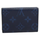 LOUIS VUITTON Taigalama Discovery Compact wallet Wallet Blue M67620 Auth 134375-2