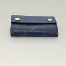 LOUIS VUITTON Taigalama Discovery Compact wallet Wallet Blue M67620 Auth 134375-6