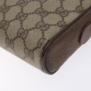 GUCCI GG Supreme Web Sherry Line Bag PVC Beige Gold 001 122 6594 Auth 134379-8