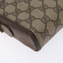 GUCCI GG Supreme Web Sherry Line Bag PVC Beige Gold 001 122 6594 Auth 134379-15