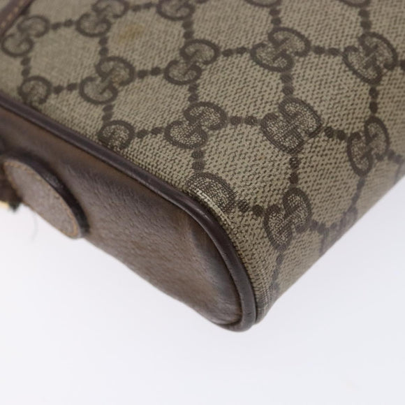 GUCCI GG Supreme Web Sherry Line Bag PVC Beige Gold 001 122 6594 Auth 134379