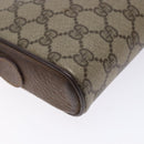 GUCCI GG Supreme Web Sherry Line Bag PVC Beige Gold 001 122 6594 Auth 134379-17