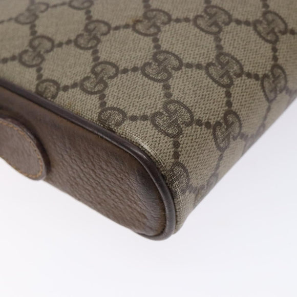 GUCCI GG Supreme Web Sherry Line Bag PVC Beige Gold 001 122 6594 Auth 134379