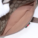 GUCCI GG Supreme Web Sherry Line Bag PVC Beige Gold 001 122 6594 Auth 134379-21