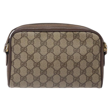 GUCCI GG Supreme Web Sherry Line Bag PVC Beige Gold 001 122 6594 Auth 134379 - 0