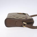 GUCCI GG Supreme Web Sherry Line Bag PVC Beige Gold 001 122 6594 Auth 134379-3
