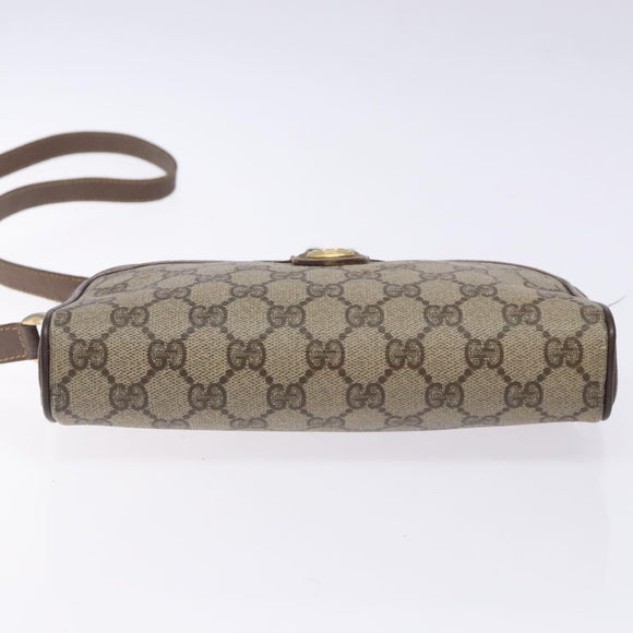 GUCCI GG Supreme Web Sherry Line Bag PVC Beige Gold 001 122 6594 Auth 134379