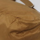 PRADA Shoulder Bag Nylon Brown Silver Auth 134382-17