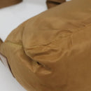 PRADA Shoulder Bag Nylon Brown Silver Auth 134382-18