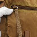 PRADA Shoulder Bag Nylon Brown Silver Auth 134382-20