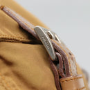 PRADA Shoulder Bag Nylon Brown Silver Auth 134382-8