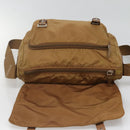 PRADA Shoulder Bag Nylon Brown Silver Auth 134382-10