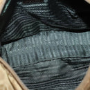 PRADA Shoulder Bag Nylon Brown Silver Auth 134382-11