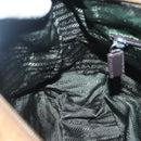 PRADA Shoulder Bag Nylon Brown Silver Auth 134382-23