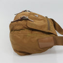PRADA Shoulder Bag Nylon Brown Silver Auth 134382-4
