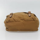 PRADA Shoulder Bag Nylon Brown Silver Auth 134382-5