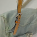 PRADA Backpack Nylon Light Blue Silver Auth 134383-21