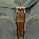 PRADA Backpack Nylon Light Blue Silver Auth 134383-22