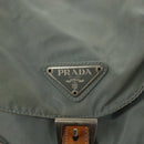 PRADA Backpack Nylon Light Blue Silver Auth 134383-23