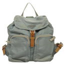 PRADA Backpack Nylon Light Blue Silver Auth 134383-13