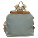 PRADA Backpack Nylon Light Blue Silver Auth 134383-2