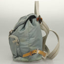 PRADA Backpack Nylon Light Blue Silver Auth 134383-3