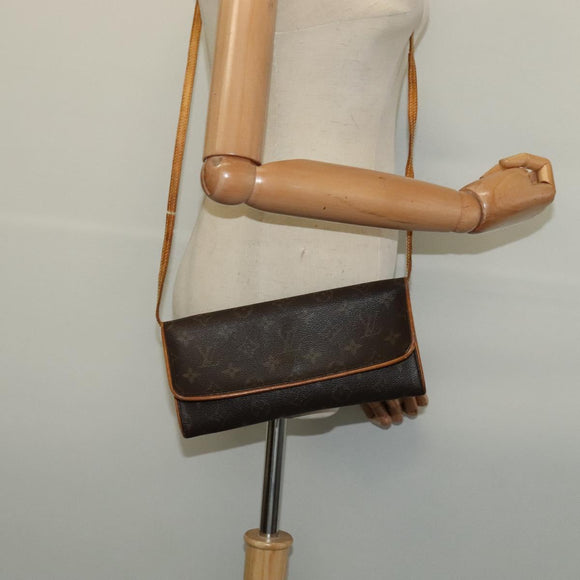 LOUIS VUITTON Monogram Pochette Twin GM Shoulder Bag M51852 LV Auth 134386