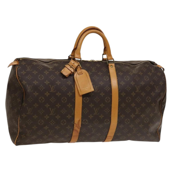 LOUIS VUITTON Monogram Keepall 55 Boston Bag M41424 LV Auth 134390