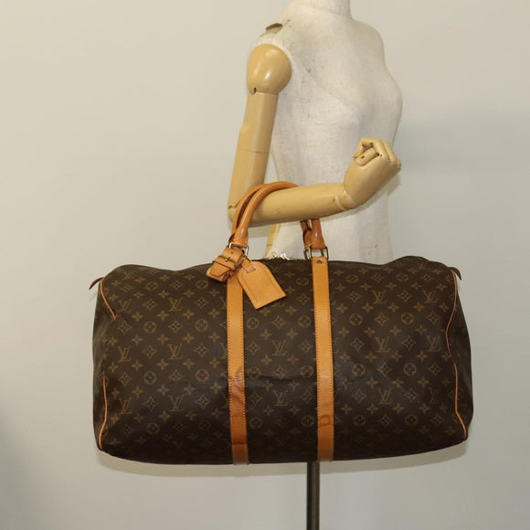 LOUIS VUITTON Monogram Keepall 55 Boston Tasche M41424 LV Auth 134390A