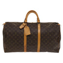 LOUIS VUITTON Monogram Keepall 55 Boston Bag M41424 LV Auth 134390-13