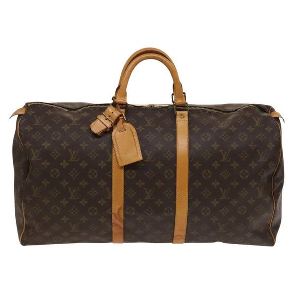 LOUIS VUITTON Monogram Keepall 55 Boston Bag M41424 LV Auth 134390