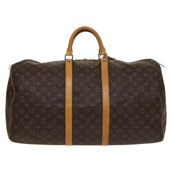 LOUIS VUITTON Monogram Keepall 55 Boston Bag M41424 LV Auth 134390
